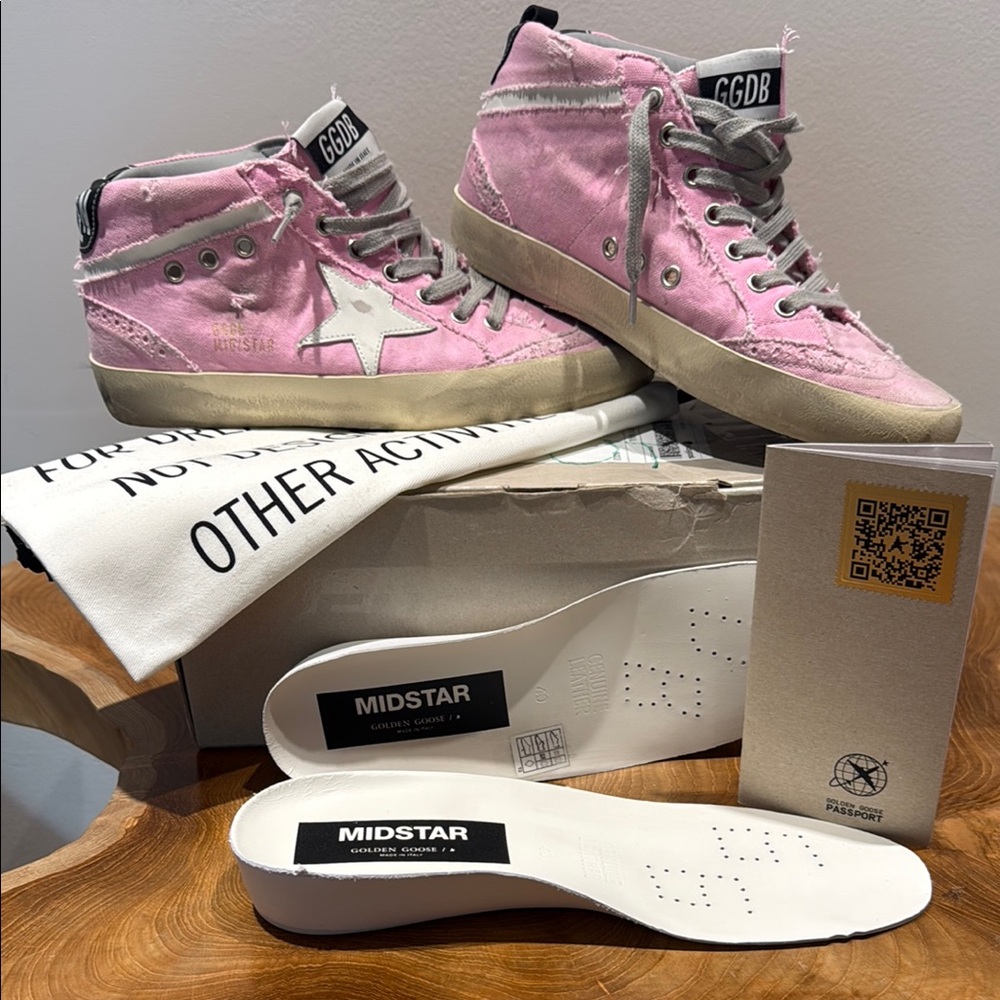 Golden Goose Pink Midstar, High-Top Sneakers